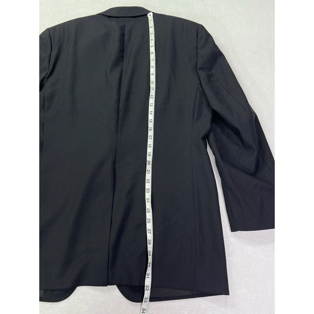 Dolce & Gabbana Two Button Blazer Sport Coat Textured Black Mens US 44 IT 54